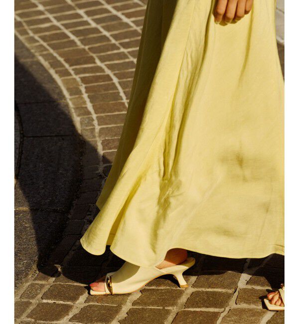 ROPE「レーヨンリネン スラッシュドネックワンピース【セットジャケット対応】」|ワンピース|