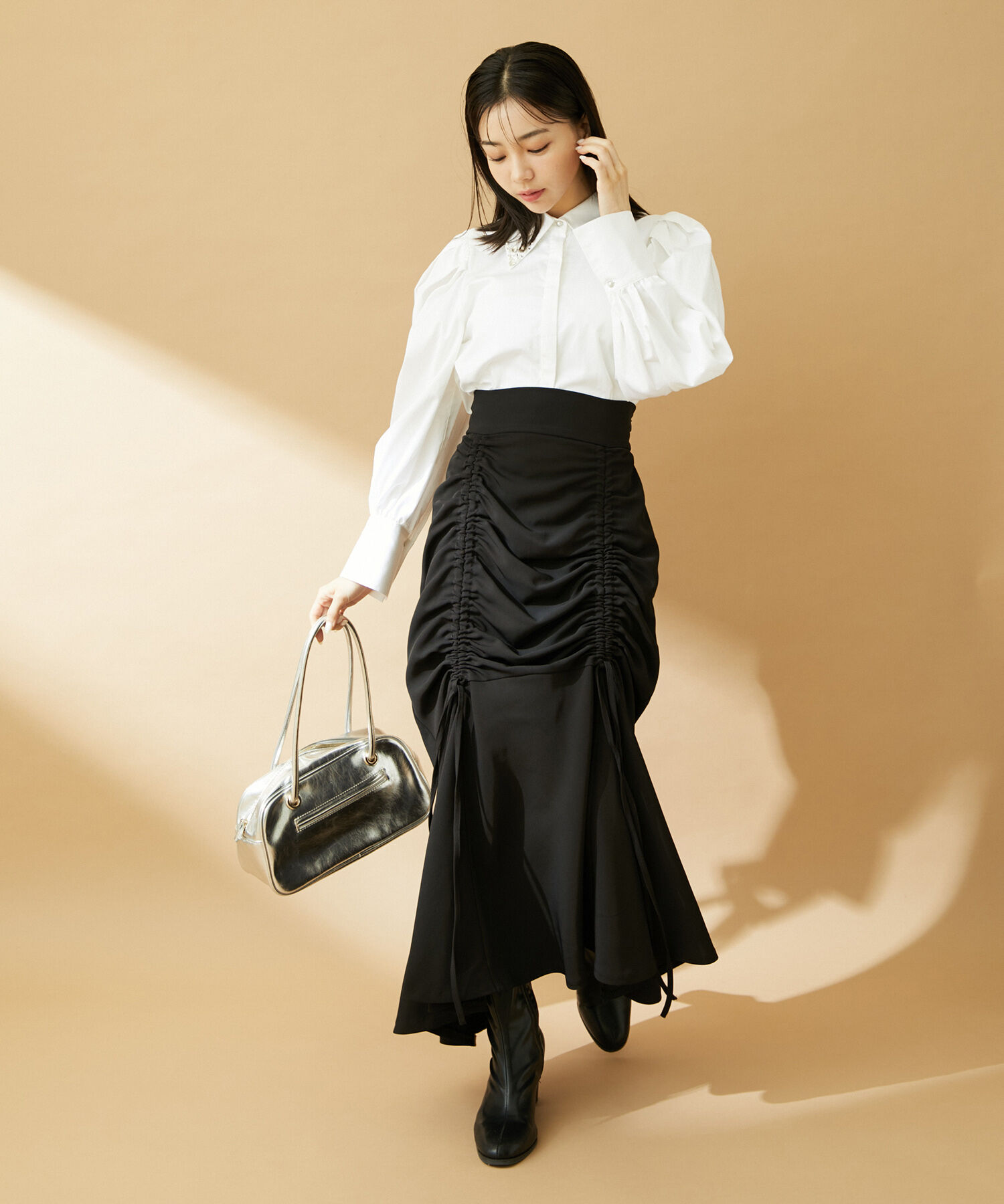 VIS「【洗える】ドロストマーメイドスカート」|スカート|