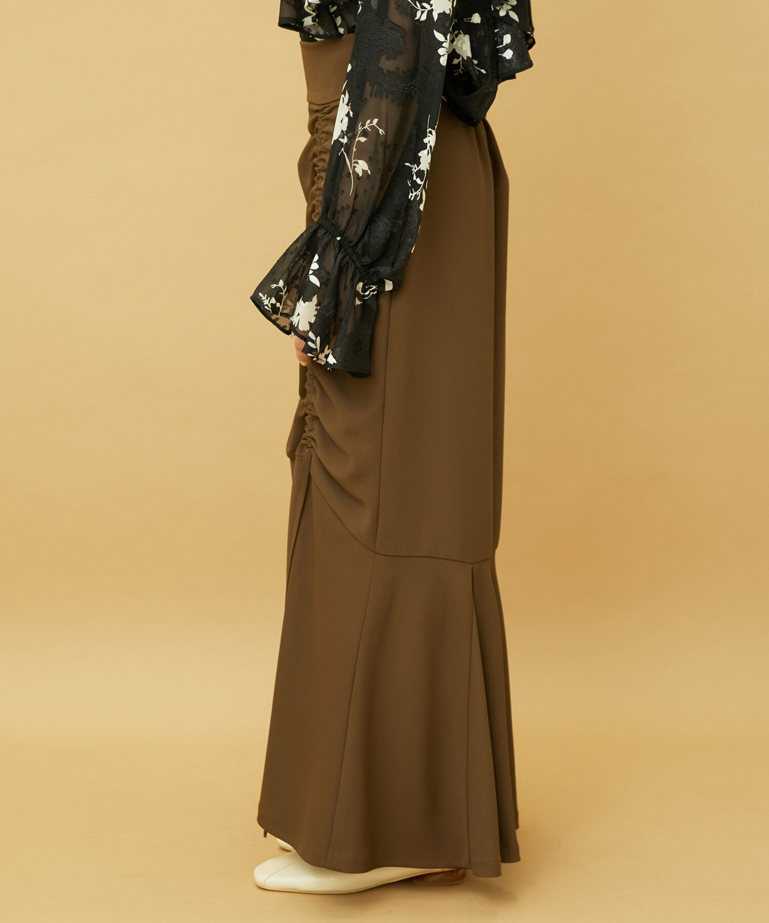 VIS「【洗える】ドロストマーメイドスカート」|スカート|