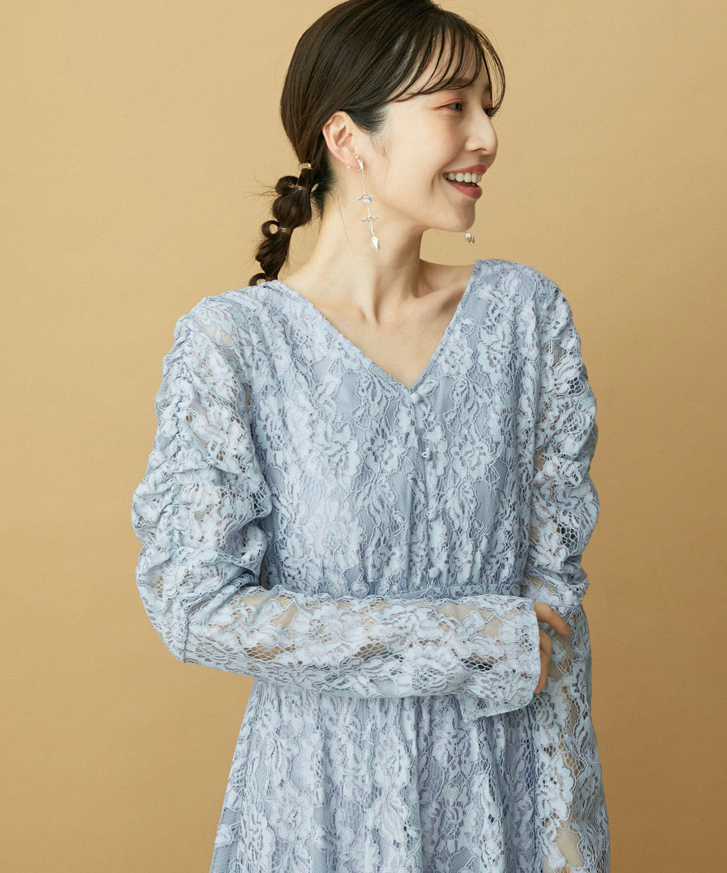 VIS「【VIS DRESS】総レースバックオープンワンピース」|ワンピース|