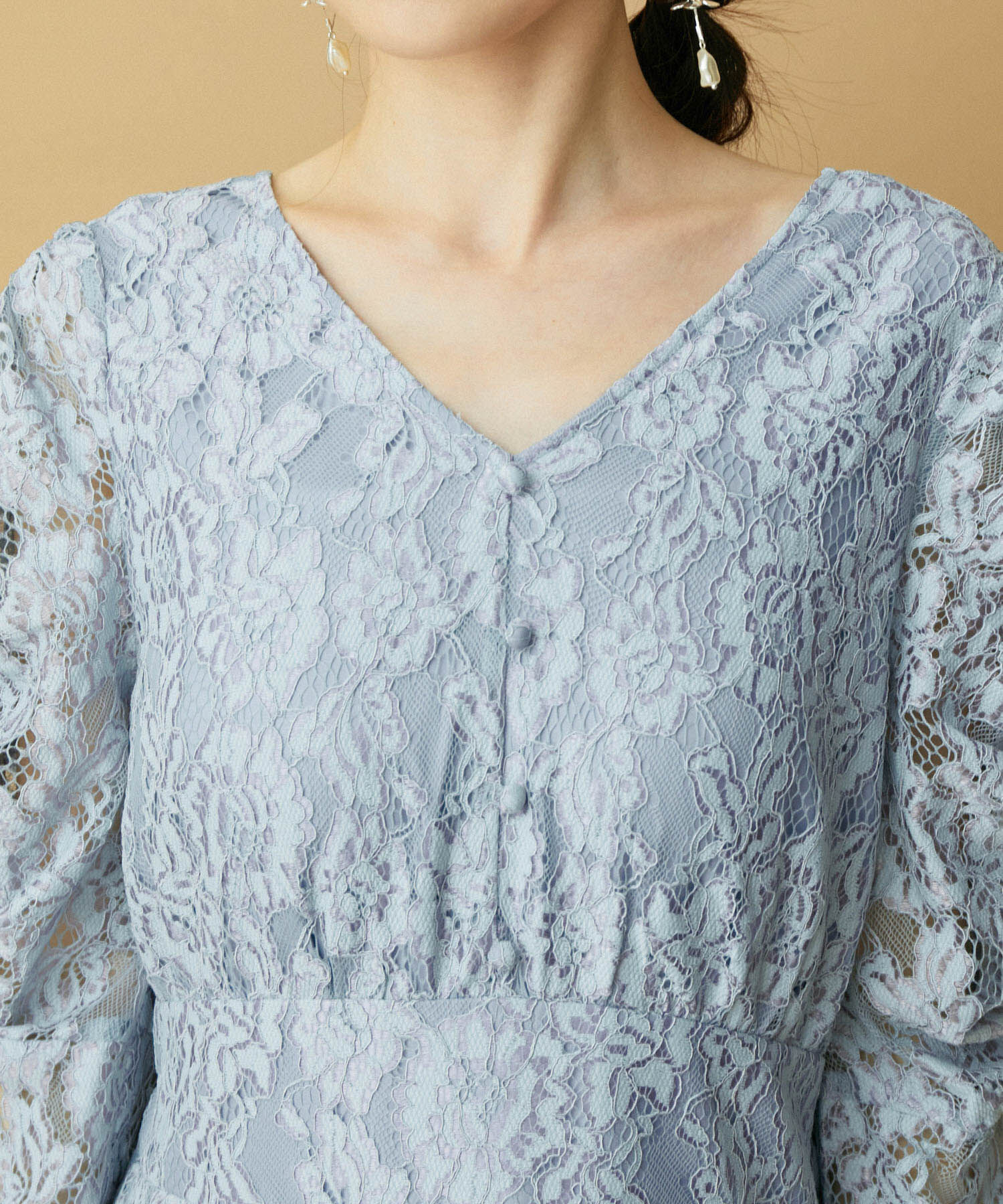 VIS「【VIS DRESS】総レースバックオープンワンピース」|ワンピース|