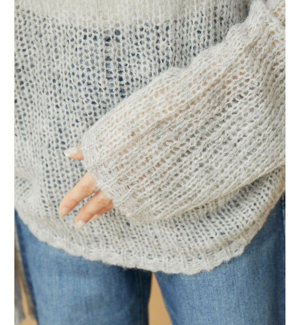 VIS「モヘアタッチシアーニット」|ニット・セーター|