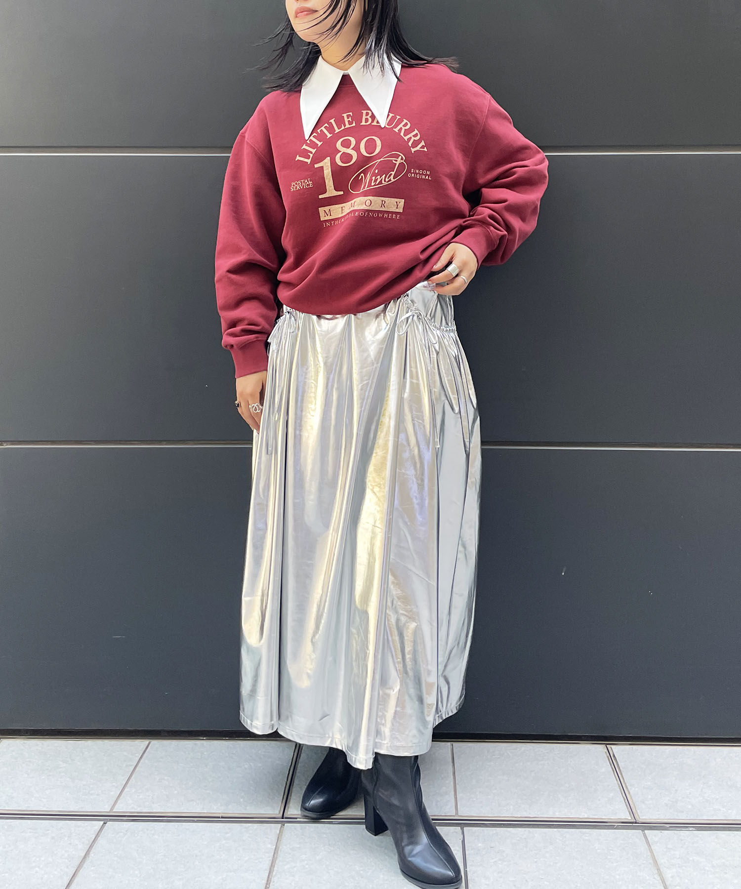 VIS「【韓国人気ブランド/sinoon】ヴィンテージライクスウェットプルオーバー【洗える】」|スウェット・ジャージ|