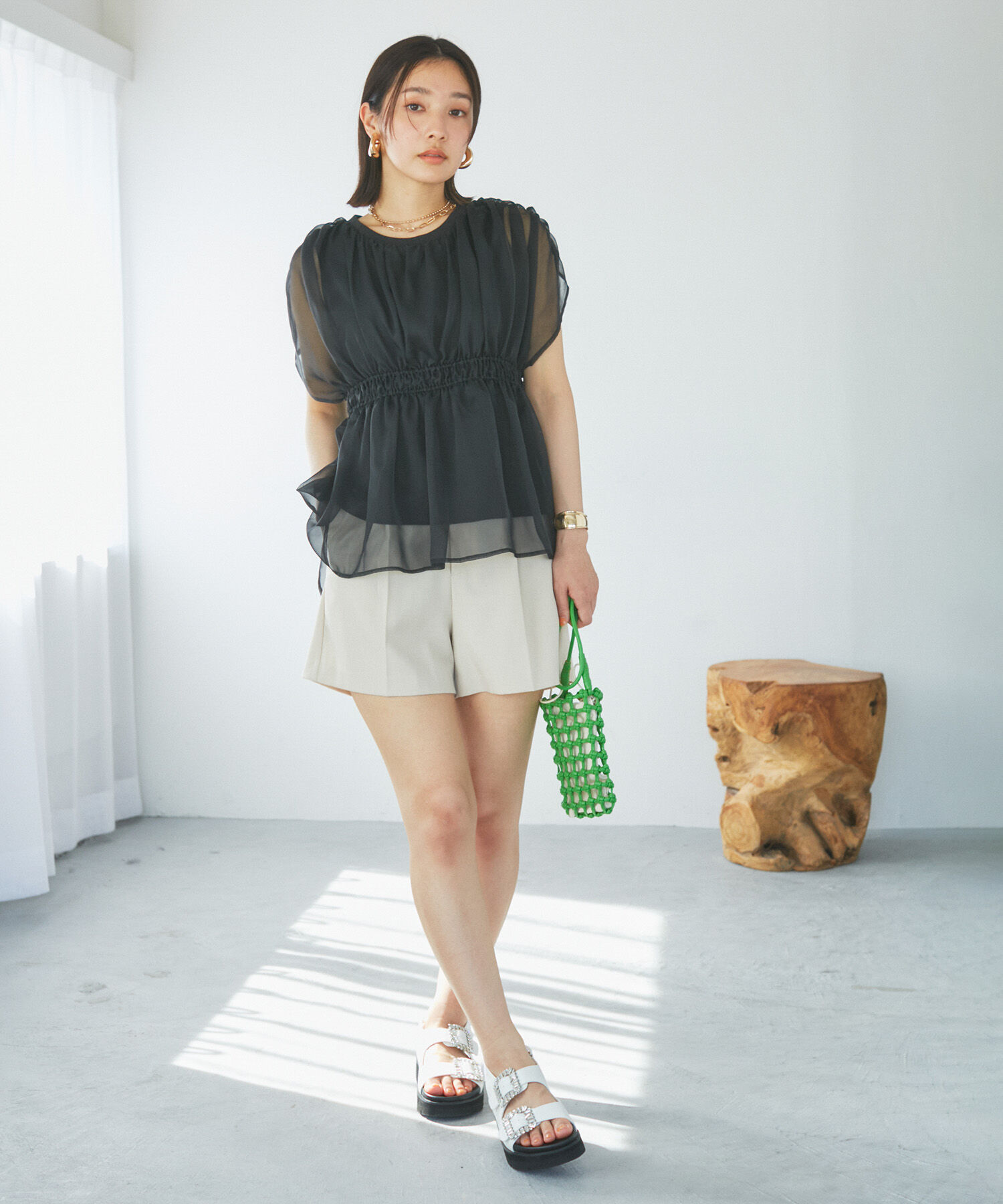 VIS「【洗える】シアードッキングプルオーバー」|Tシャツ・カットソー|