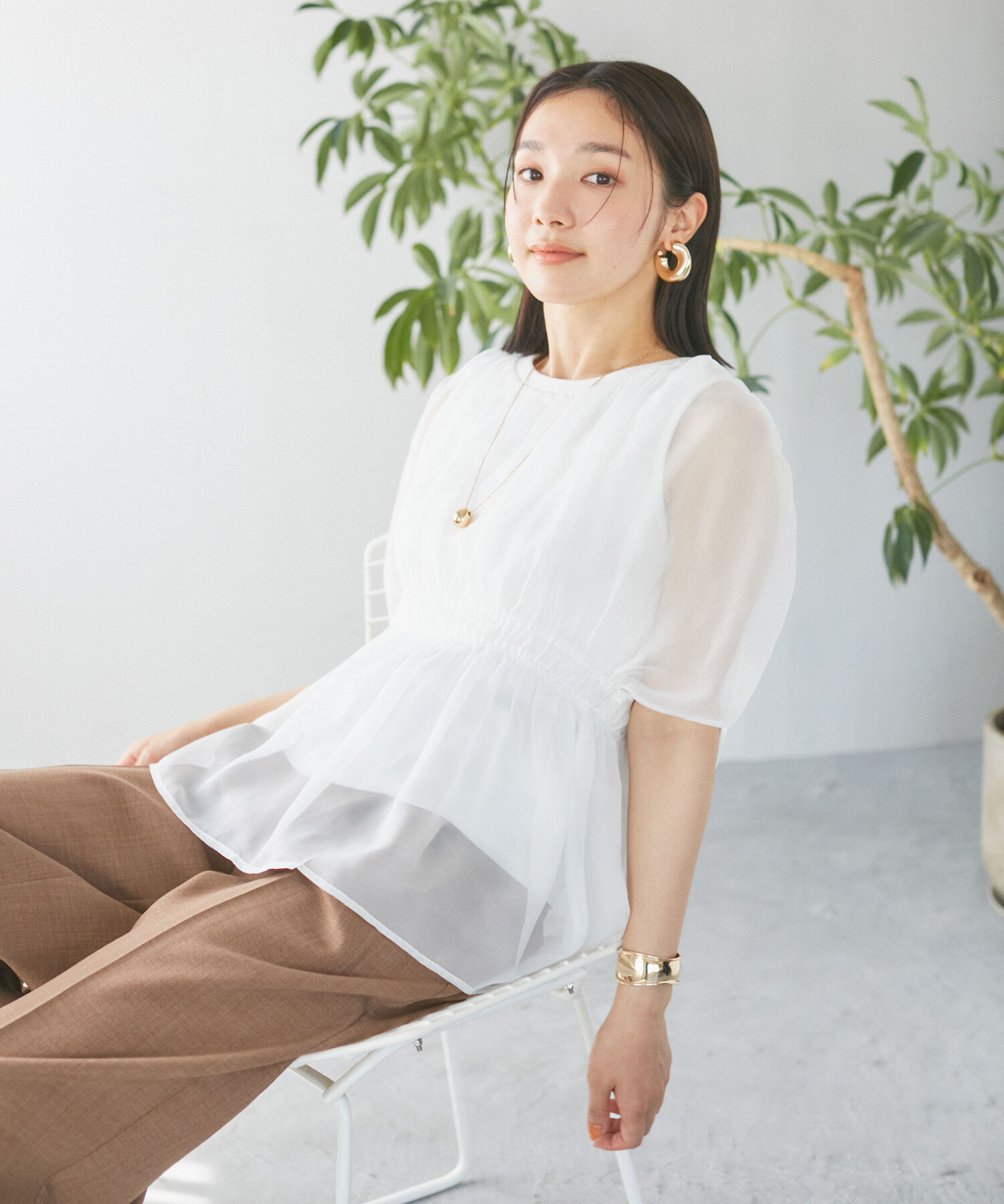 VIS「【洗える】シアードッキングプルオーバー」|Tシャツ・カットソー|