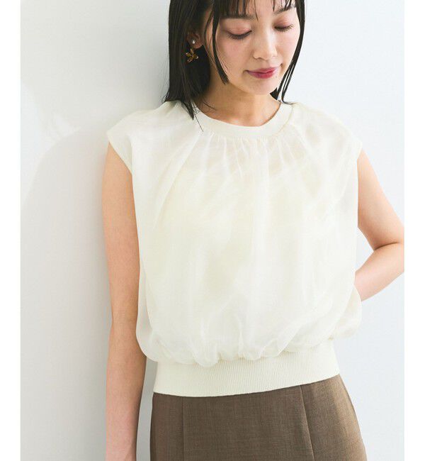 VIS「【接触冷感】楊柳シアードッキングカットプルオーバー」|Tシャツ・カットソー|