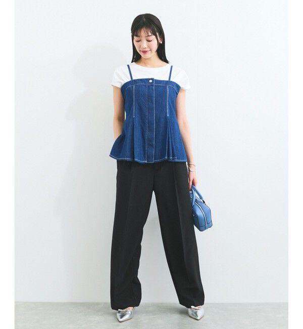 VIS「ライトオンスデニムビスチェ」|キャミソール|