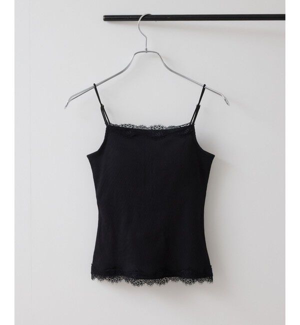 VIS「カップ付きレーステレコキャミソール」|キャミソール|ブラック(01)