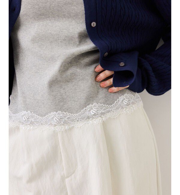 VIS「カップ付きレーステレコキャミソール」|キャミソール|