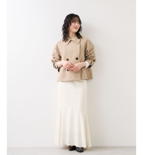 VIS「ショートトレンチコート/UVケア・撥水・花粉ガード」|トレンチコート|