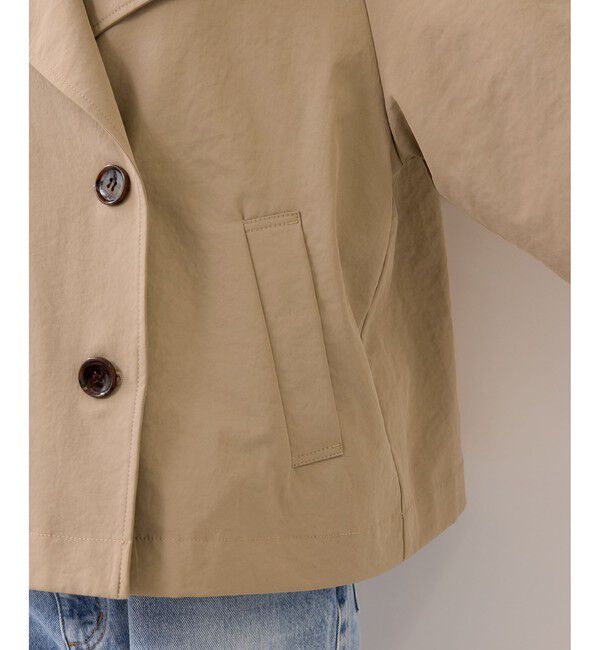 VIS「ショートトレンチコート/UVケア・撥水・花粉ガード」|トレンチコート|