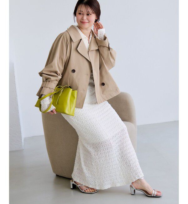 VIS「ショートトレンチコート/UVケア・撥水・花粉ガード」|トレンチコート|