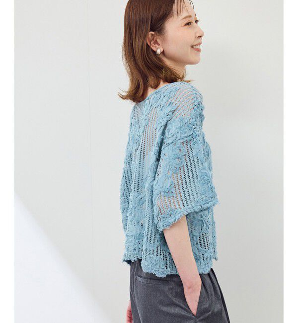 Rope&rsquo;Picnic「メッシュコード刺繍プルオーバー」|Tシャツ・カットソー|