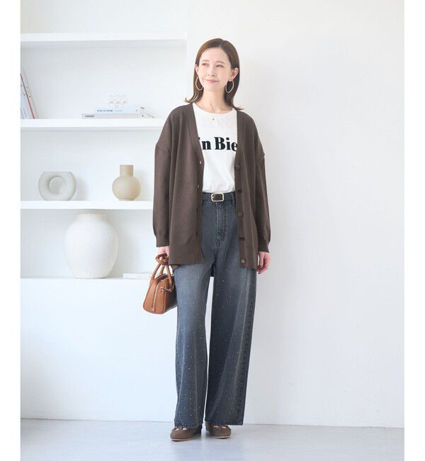 Rope&rsquo;Picnic「Vネックフォルムカーディガン」|カーディガン|