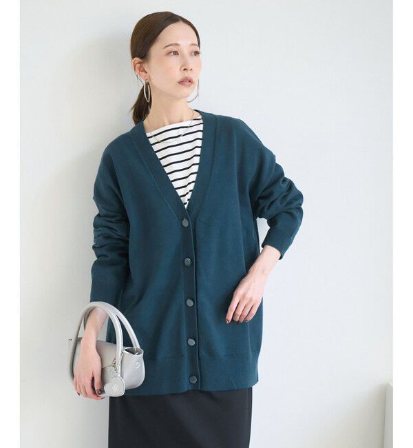 Rope&rsquo;Picnic「Vネックフォルムカーディガン」|カーディガン|モスグリーン(32)