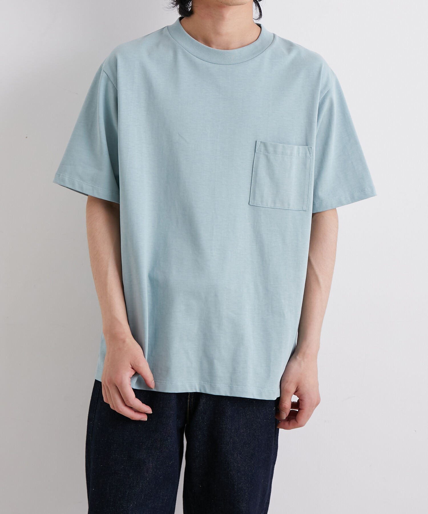 ADAM ET ROPE'「〈汗染み防止〉スエット ガード ベーシック ポケット Tシャツ」|Tシャツ・カットソー|