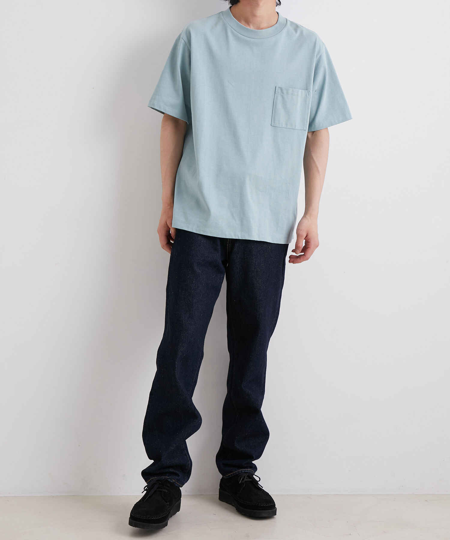 ADAM ET ROPE'「〈汗染み防止〉スエット ガード ベーシック ポケット Tシャツ」|Tシャツ・カットソー|