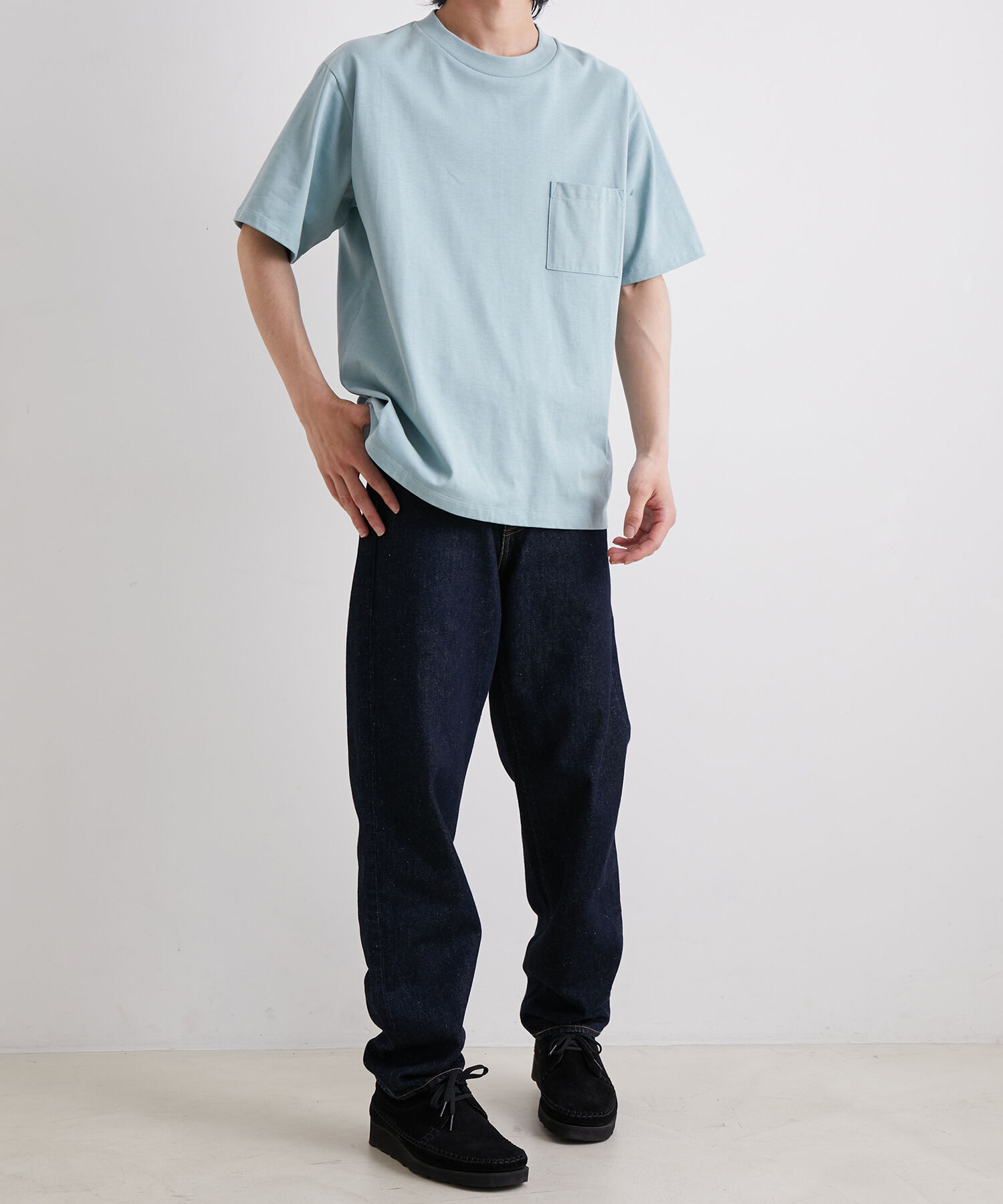 ADAM ET ROPE'「〈汗染み防止〉スエット ガード ベーシック ポケット Tシャツ」|Tシャツ・カットソー|