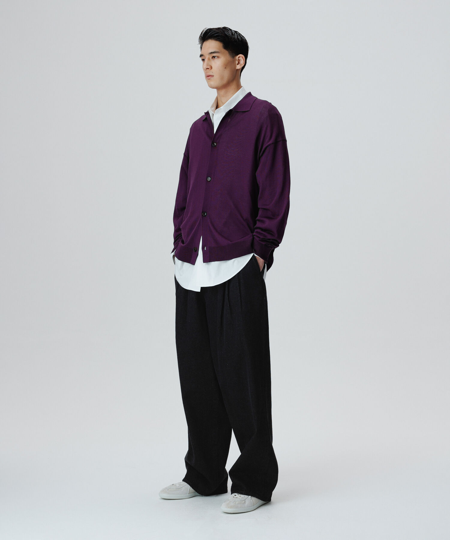 ADAM ET ROPE'「【コットンUSA】デニム 3タック ワイド スラックス / サステナブル / セットアップ対応」|デニム|