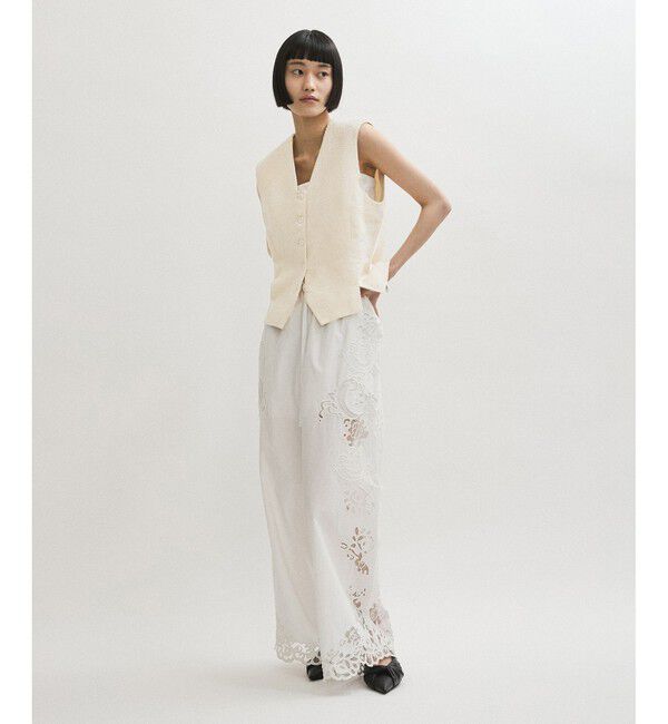 ADAM ET ROPE'「リネンMIXショートジレ」|ベスト・ジレ|