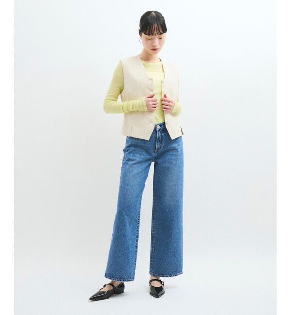 ADAM ET ROPE'「リネンMIXショートジレ」|ベスト・ジレ|