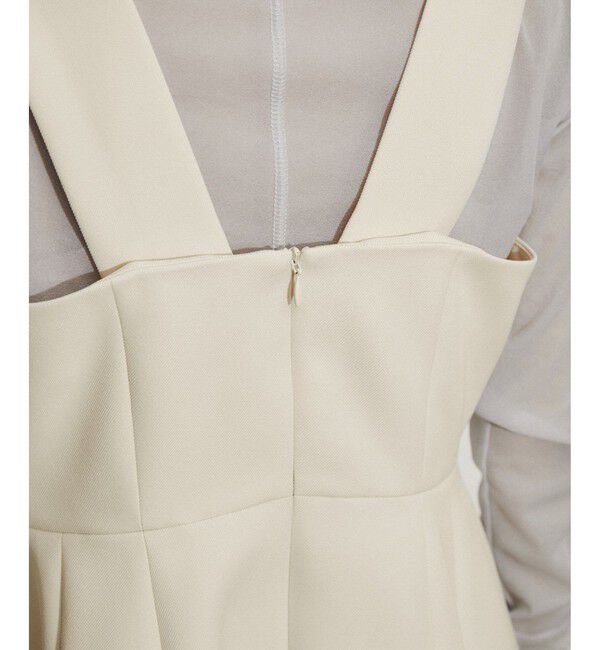 ADAM ET ROPE'「【逸品】・【サステナブル】ペプラムロンパース」|オールインワン|