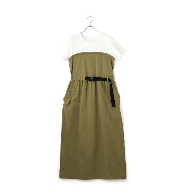 ADAM ET ROPE'「【サステナブル】撥水コンビワンピース」|ワンピース|