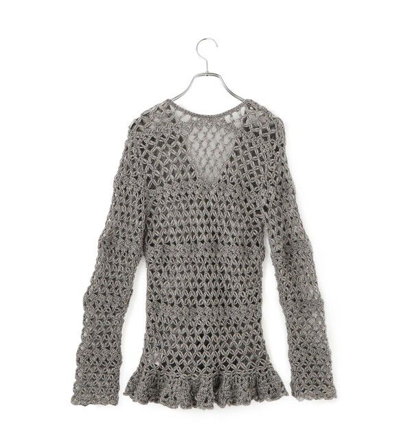 ADAM ET ROPE'「【EMOELLE】クロシェカーディガン」|カーディガン|