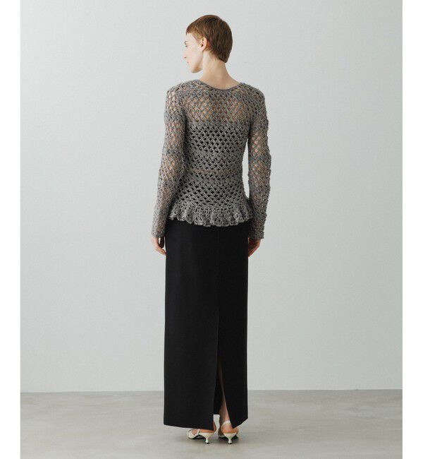 ADAM ET ROPE'「【EMOELLE】クロシェカーディガン」|カーディガン|