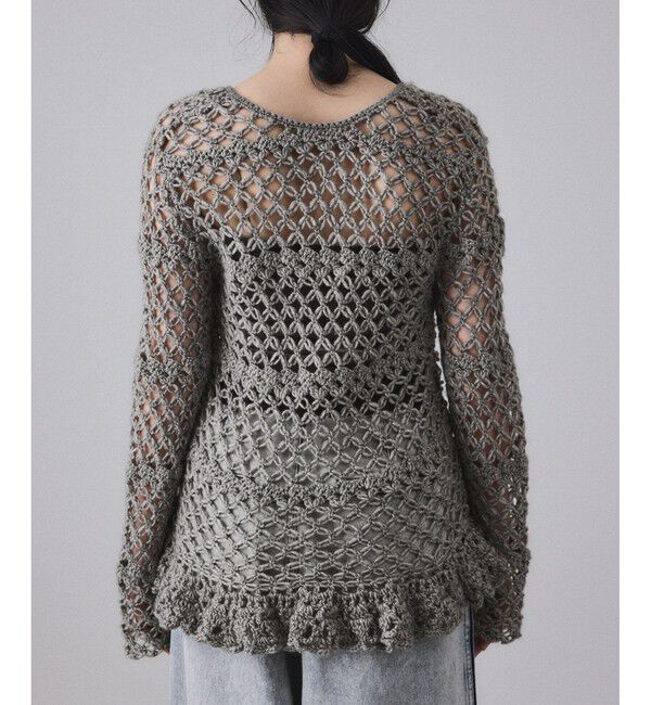 ADAM ET ROPE'「【EMOELLE】クロシェカーディガン」|カーディガン|