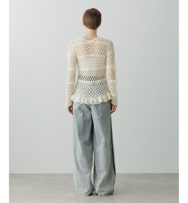 ADAM ET ROPE'「【EMOELLE】クロシェカーディガン」|カーディガン|