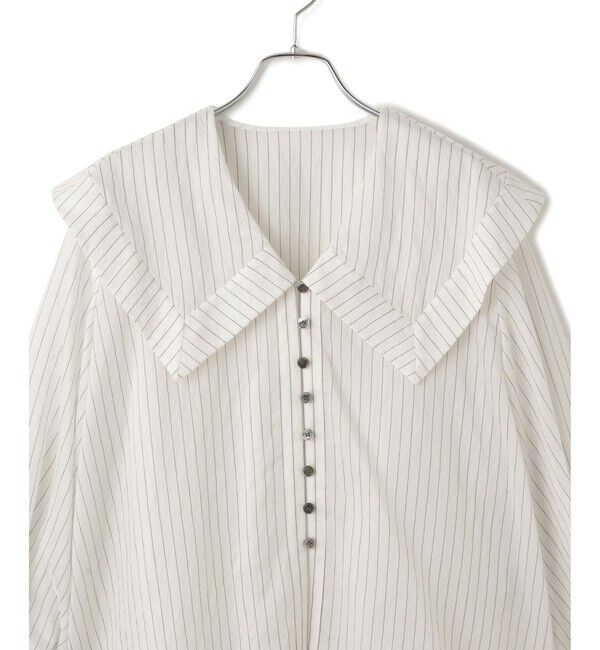 ADAM ET ROPE'「ワイドカラーブラウス」|シャツ・ブラウス|