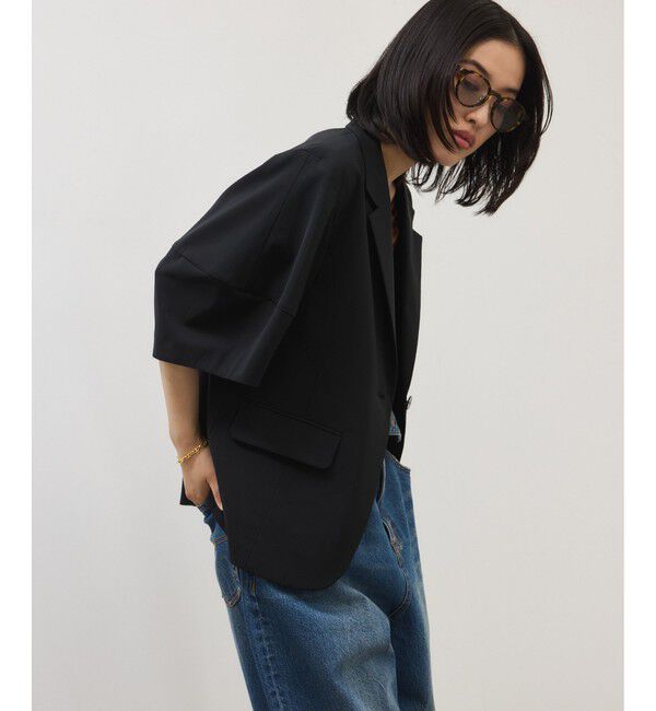 ADAM ET ROPE'「バレルスリーブジャケット」|テーラードジャケット|