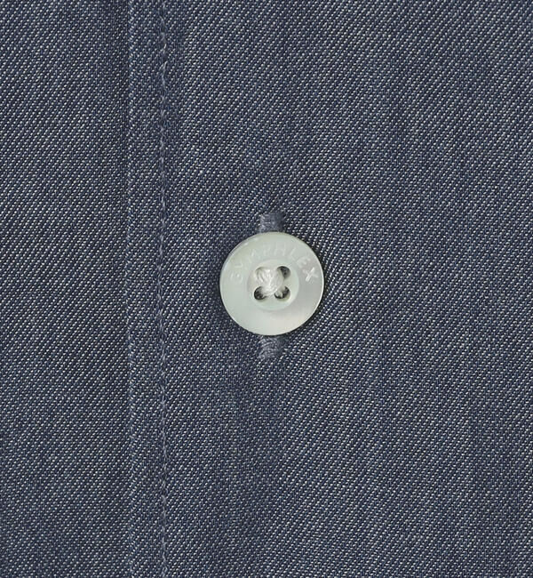 GYMPHLEX「Gymphlex | シアーインディゴ 半袖オープンカラーシャツ MEN」|シャツ・ブラウス|