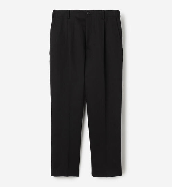  「MORRIS & SONS | 1Pテーパードストレッチパンツ MEN」|チノ|BLACK