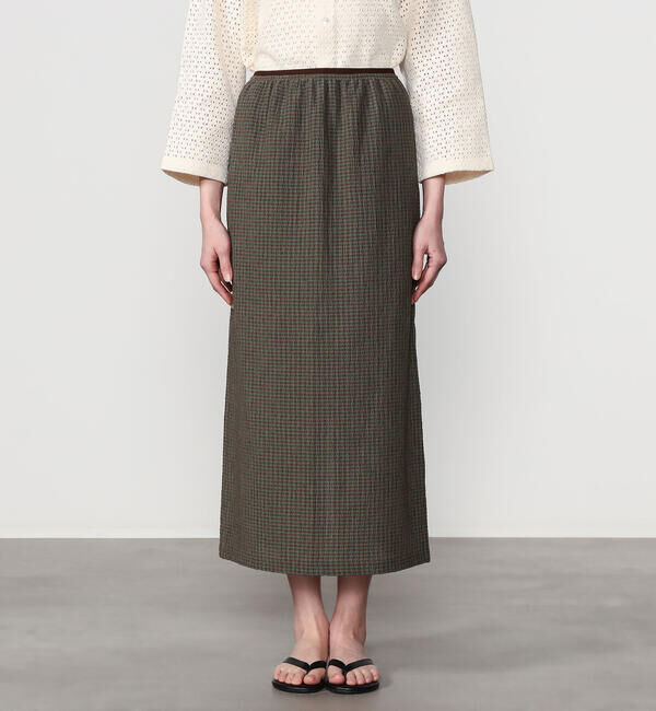  「BRACCAE | シャーリング タイトスカート WOMEN」|スカート|