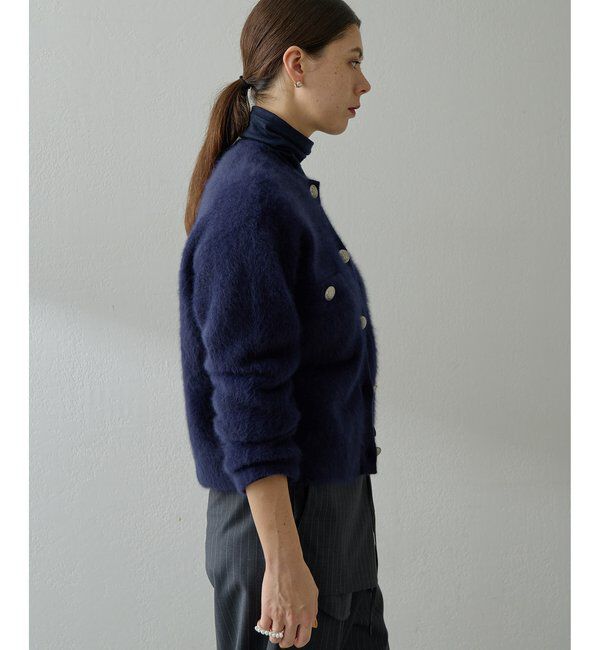  「ファーボタンジャケット」|ニット・セーター|