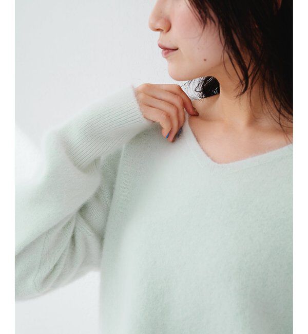  「フォックスウール Vネックプルオーバー」|ニット・セーター|