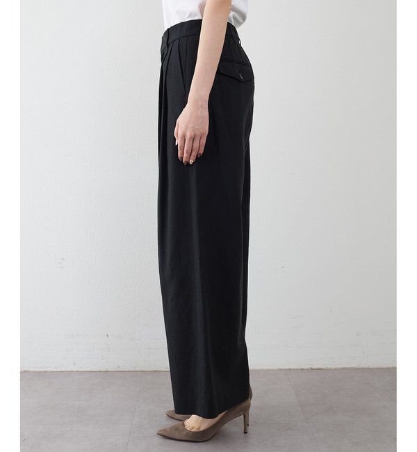 THE PAUSE「【THE PAUSE】コットンリネンタックパンツ」|チノ|