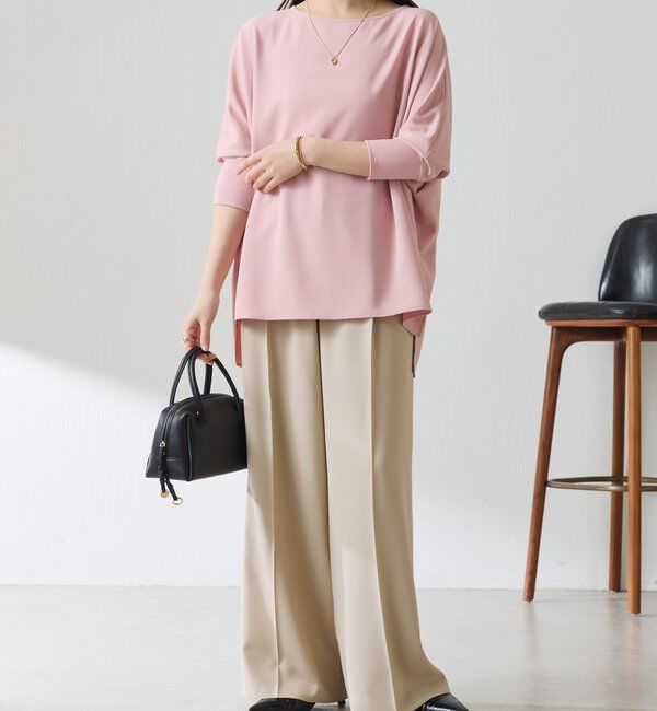  「《高機能/オールシーズン着られる》ジャージ袖リブブラウス」|シャツ・ブラウス|