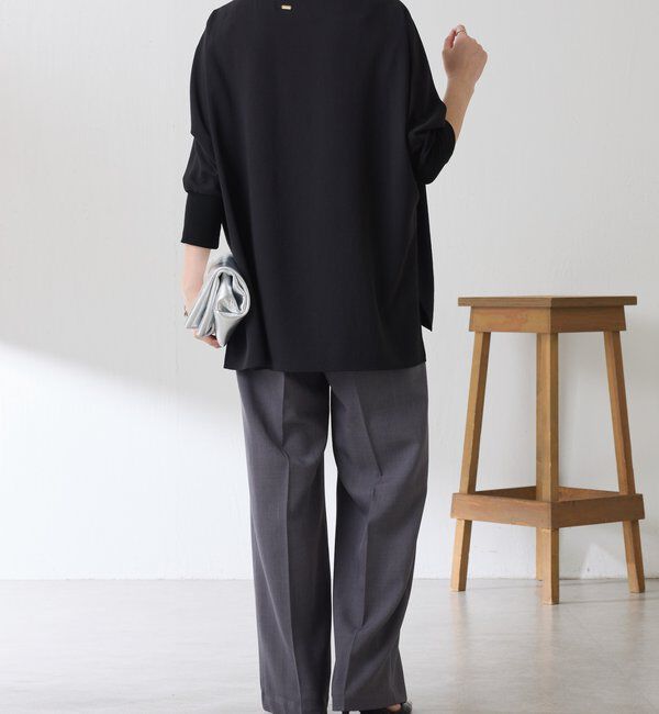  「《高機能/オールシーズン着られる》ジャージ袖リブブラウス」|シャツ・ブラウス|