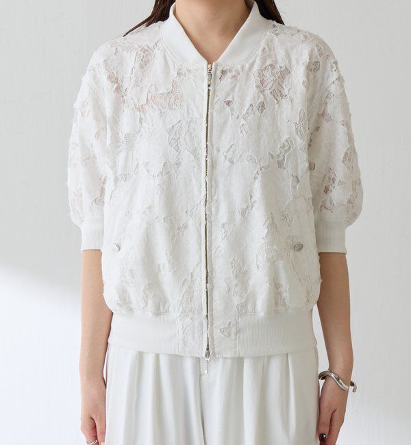  「【レースアイテム】ローン&times;レースキルトブルゾン」|ブルゾン・スタジャン|