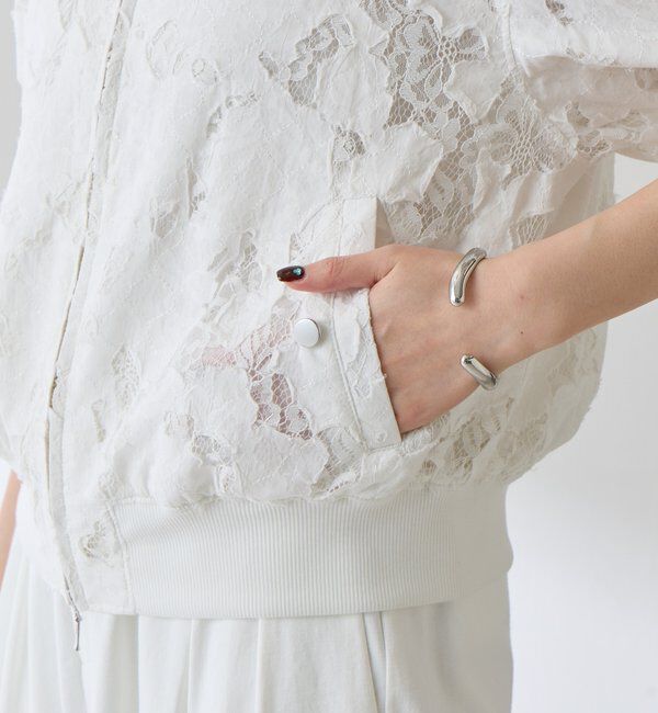  「【レースアイテム】ローン&times;レースキルトブルゾン」|ブルゾン・スタジャン|