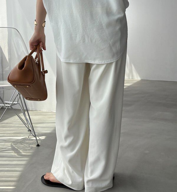  「【累計販売数3万枚突破/21色4サイズ展開！】タックワイドパンツ」|チノ|