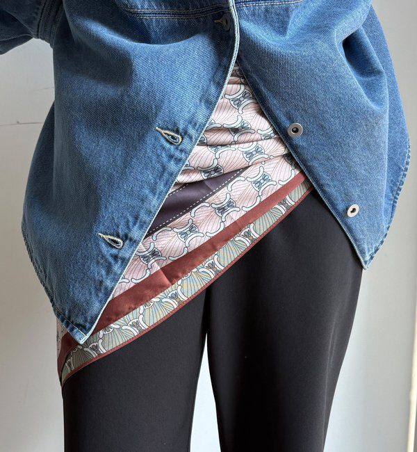  「【WEB限定】リバーシブル幾何柄スカーフ」|マフラー|