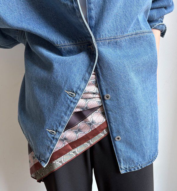  「【WEB限定】リバーシブル幾何柄スカーフ」|マフラー|