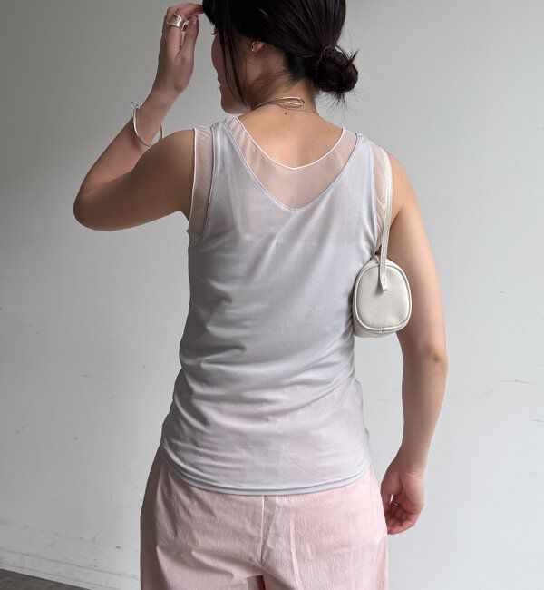  「シアー切替タンク」|Tシャツ・カットソー|