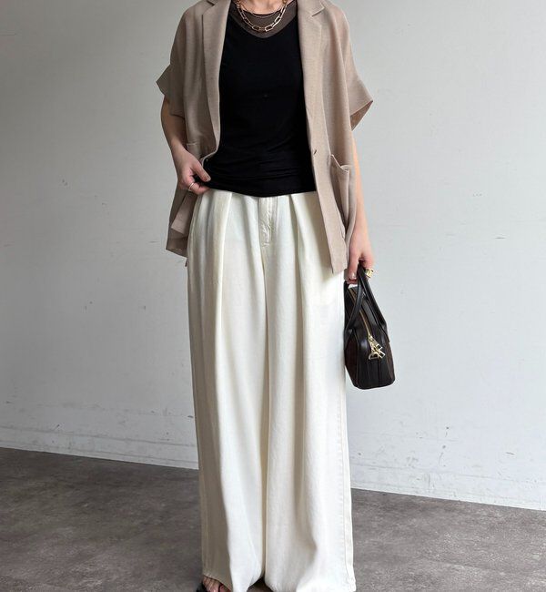  「シアー切替タンク」|Tシャツ・カットソー|