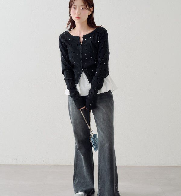  「リブスタッズカーディガン」|Tシャツ・カットソー|