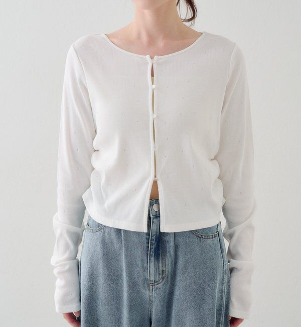  「リブスタッズカーディガン」|Tシャツ・カットソー|